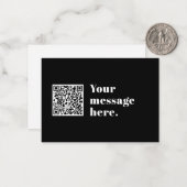 アップロードした独自のQRコードおよび編集可能レトロ文字 ノートカード (正面/裏面インサイチュ)