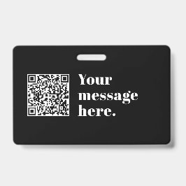 アップロードした独自のQRコードおよび編集可能レトロ文字 バッジ