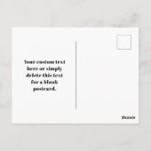 アップロードした独自のQRコードおよび編集可能レトロ文字 ポストカード (裏面)