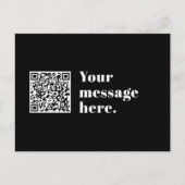 アップロードした独自のQRコードおよび編集可能レトロ文字 ポストカード (正面)