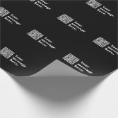 アップロードした独自のQRコードおよび編集可能レトロ文字 ラッピングペーパー (角)