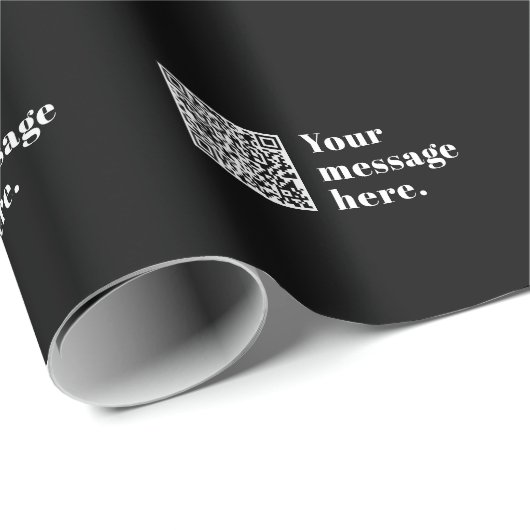 アップロードした独自のQRコードおよび編集可能レトロ文字 ラッピングペーパー (ロールコーナー)