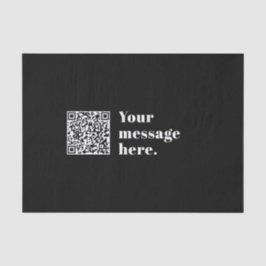 アップロードした独自のQRコードおよび編集可能レトロ文字 薄葉紙