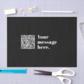 アップロードした独自のQRコードおよび編集可能レトロ文字 薄葉紙 (クラフト)