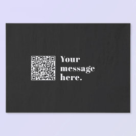 アップロードした独自のQRコードおよび編集可能レトロ文字 薄葉紙