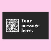アップロードした独自のQRコードおよび編集可能レトロ文字 長方形シール