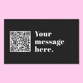 アップロードした独自のQRコードおよび編集可能レトロ文字 長方形シール