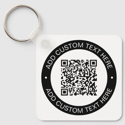 アップロードした独自のQRコードまたはイメージで置き換え キーホルダー (正面)