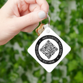 アップロードした独自のQRコードまたはイメージで置き換え キーホルダー