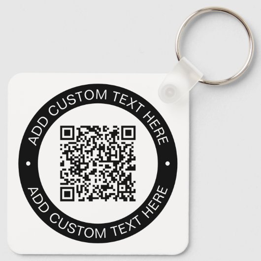 アップロードした独自のQRコードまたはイメージで置き換え キーホルダー (裏面)