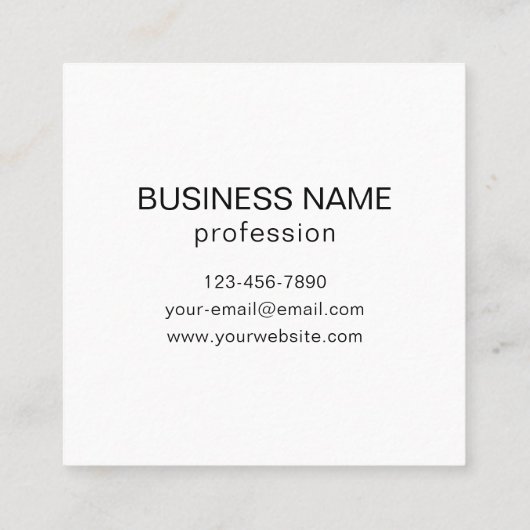 アップロードした独自のQRコードまたはイメージで置き換え スクエア名刺 (裏面)