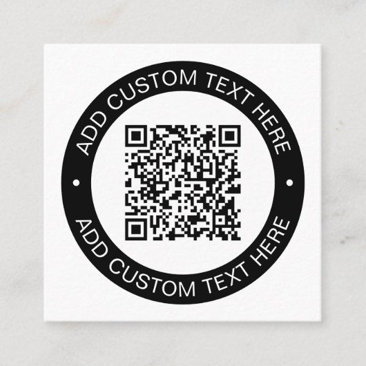 アップロードした独自のQRコードまたはイメージで置き換え スクエア名刺 (正面)