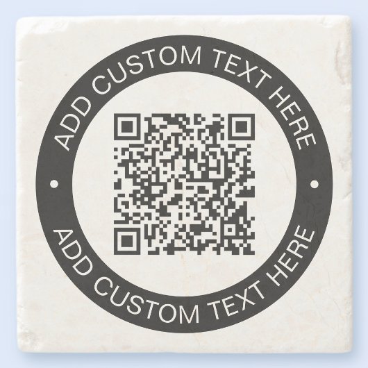 アップロードした独自のQRコードまたはイメージで置き換え ストーンコースター