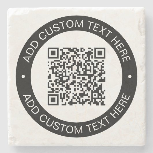 アップロードした独自のQRコードまたはイメージで置き換え ストーンコースター (正面)