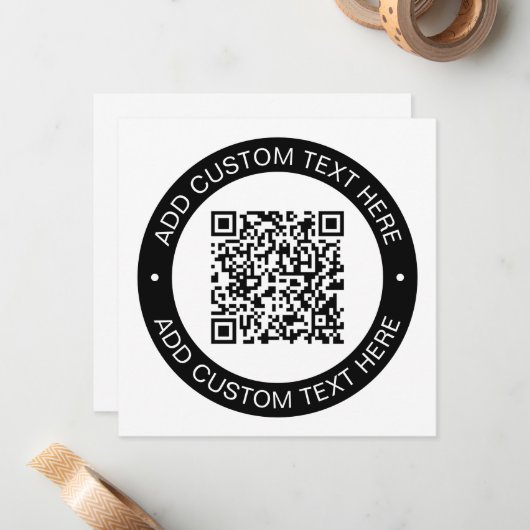 アップロードした独自のQRコードまたはイメージで置き換え ノートカード (正面/裏面インサイチュ)