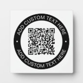 アップロードした独自のQRコードまたはイメージで置き換え フォトプラーク (正面)