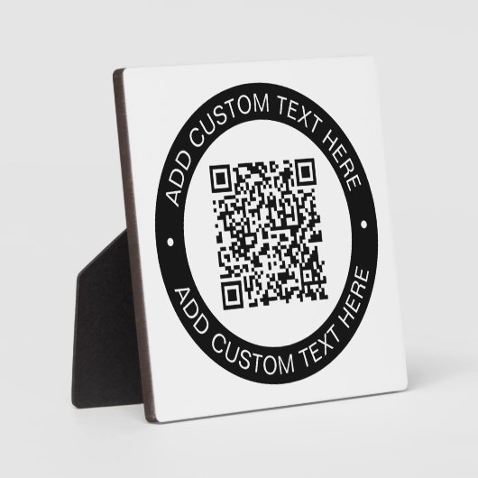 アップロードした独自のQRコードまたはイメージで置き換え フォトプラーク (正面)