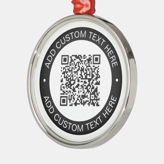 アップロードした独自のQRコードまたはイメージで置き換え メタルオーナメント (左)