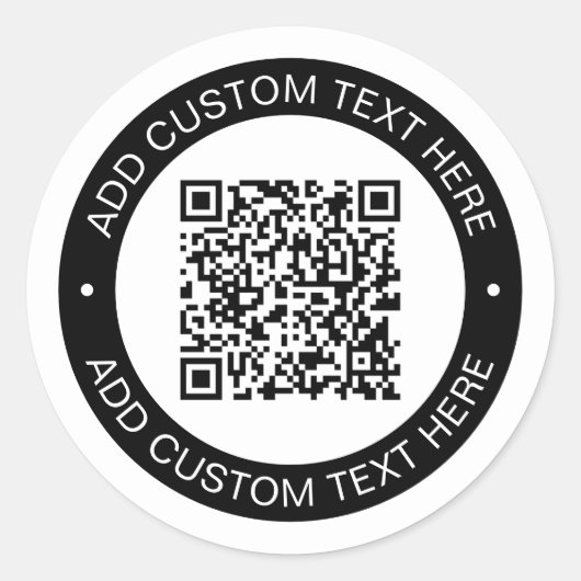 アップロードした独自のQRコードまたはイメージで置き換え ラウンドシール (正面)