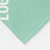 アップロードした画像またはロゴを並べて表示 | 光ティール（緑がかった色） フリースブランケット (角)