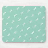 アップロードした画像またはロゴを並べて表示 | 光ティール(緑がかった色) マウスパッド (正面)