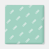 アップロードした画像またはロゴを並べて表示 | 光ティール（緑がかった色） マグネット (正面)