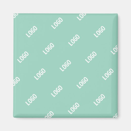 アップロードした画像またはロゴを並べて表示 | 光ティール(緑がかった色) マグネット (正面)