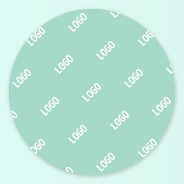 アップロードした画像またはロゴを並べて表示 | 光ティール（緑がかった色） ラウンドシール