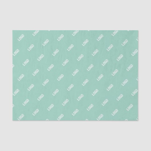 アップロードした画像またはロゴを並べて表示 | 光ティール（緑がかった色） 薄葉紙 (正面)