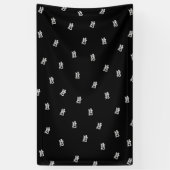 アップロードした画像、デザイン、またはロゴをランダム配置 横断幕 (縦)