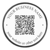 アップロードしたQRコードと編集可能な循環文字 アイスホッケーパック (正面)