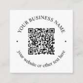 アップロードしたQRコードと編集可能な循環文字 エンクロージャーカード (正面)