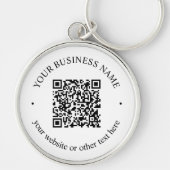 アップロードしたQRコードと編集可能な循環文字 キーホルダー (正面)