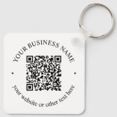 アップロードしたQRコードと編集可能な循環文字 キーホルダー (裏面)