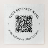 アップロードしたQRコードと編集可能な循環文字 ジグソーパズル (縦)