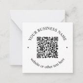 アップロードしたQRコードと編集可能な循環文字 ノートカード (正面)