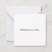 アップロードしたQRコードと編集可能な循環文字 ノートカード (裏面)