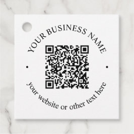 アップロードしたQRコードと編集可能な循環文字 フェイバータグ