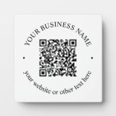 アップロードしたQRコードと編集可能な循環文字 フォトプラーク (正面)