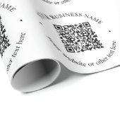 アップロードしたQRコードと編集可能な循環文字 ラッピングペーパー (ロールコーナー)