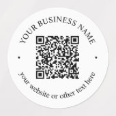 アップロードしたQRコードと編集可能な循環文字 ラベル (デザイン1)