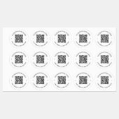 アップロードしたQRコードと編集可能な循環文字 ラベル (シート)