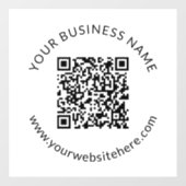 アップロードしたQRコードテンプレート（編集可能なテキスト付き） ウィンドウサイン (シート)