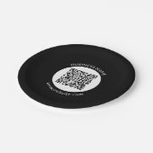 アップロードしたQRコード | 編集可能な文字と色 ペーパープレート (アングル)