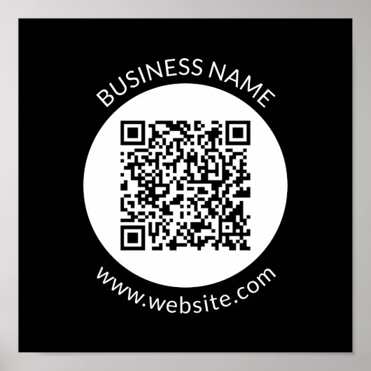 アップロードしたQRコード | 編集可能な文字と色 ポスター (正面)