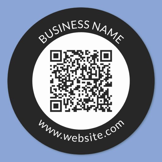 アップロードしたQRコード | 編集可能な文字と色 ラウンドシール