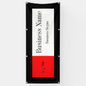 アップロードのロゴ(赤い)、変更のボーダー色は、文字を加えます 横断幕 (縦)