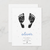 アップロードカスタムベビー機器シンボルBlue Boy誕生 案内状 (正面/裏面)