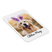 アップロードカスタムペットの写真名I love My Dog マグネット (右側)
