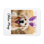 アップロードカスタムペットの写真名I love My Dog マグネット (横)